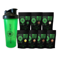 Hemp Protein Powder Sample 7 Pack and Shaker Cup